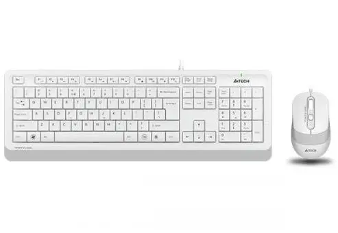 Kit Tastatura si Mouse A4TECH F1010-W, USB (Alb)