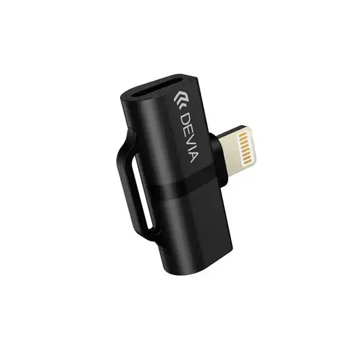 Adaptor Devia Smart Series Lightning la Dual Port Lightning (Negru)