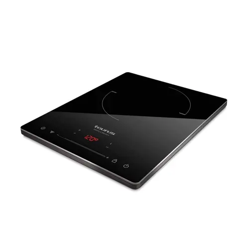 Plita cu inductie Taurus DARKFIRE, 2000 W, temperatura reglabila 60ºC la 240ºC,  Timer 3 ore (Negru)