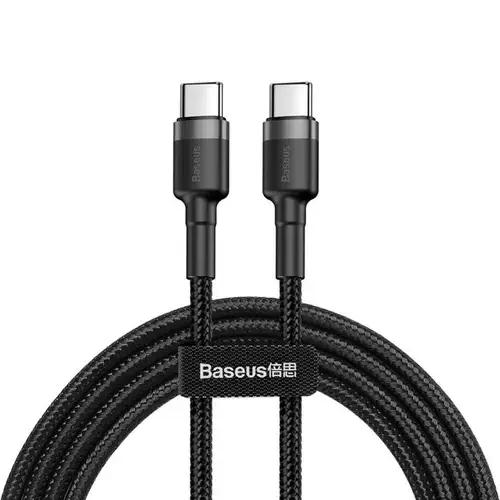 Cablu de date Baseus Cafule, USB Type-C, 60W, 3A, 2m (Negru)