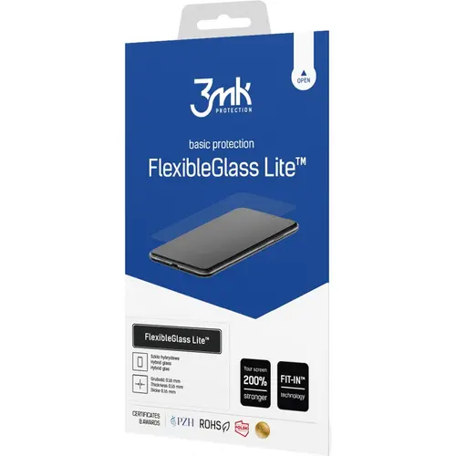 Folie de protectie 3MK FlexibleGlass Lite pentru iPhone 13/13 Pro, Hybrid glass, 9H, 0.16mm (Transparent)