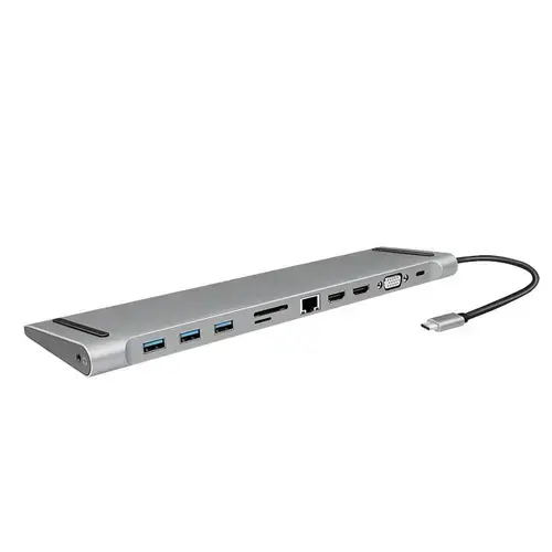 Docking Station Logilink UA0373, conectare PC USB 3.1, PD 3.0 pana la 100W (Argintiu)