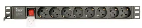 Prelungitor Gembird EG-PDU-014, 8 Schuko, 1U, 16A, 3 m