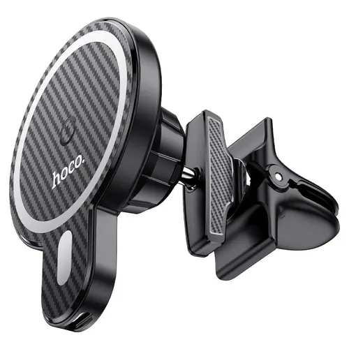 Incarcator Auto Wireless HOCO CA85, Quick Charge, 15W, MagSafe (Negru)