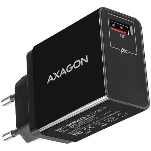 Incarcator retea AXAGON ACU-QC19, Quick Charge 3.0 + 3A, USB-A (Negru)