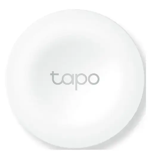 Buton inteligent TP-LINK Tapo S200B, necesita hub Tapo H100 pentru functionare, programare prin smartphone aplicatia Tapo, 1 x baterie CR2032, WiFi (Alb)