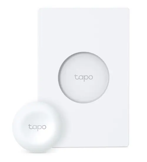 Intrerupator inteligent TP-LINK Tapo S200D, necesita hub Tapo H100 pentru functionare, 1 comutator, programare prin smartphone aplicatia Tapo, 1 x baterie CR2032, WiFi (Alb)