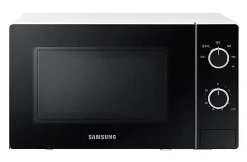 Cuptor cu microunde Samsung MS20A3010AH, 20 L, 700 W, 5 trepte de putere, Control mecanic, Functie decongelare, Temporizator, Iluminare LED (Negru/Alb)