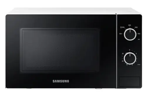 Cuptor cu microunde Samsung MS20A3010AH, 20 L, 700 W, 5 trepte de putere, Control mecanic, Functie decongelare, Temporizator, Iluminare LED (Negru/Alb)