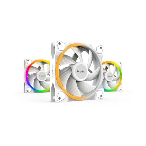 Set 3 ventilatoare be quiet! LIGHT WINGS WHITE, 120mm, PWM, ARGB (Alb)