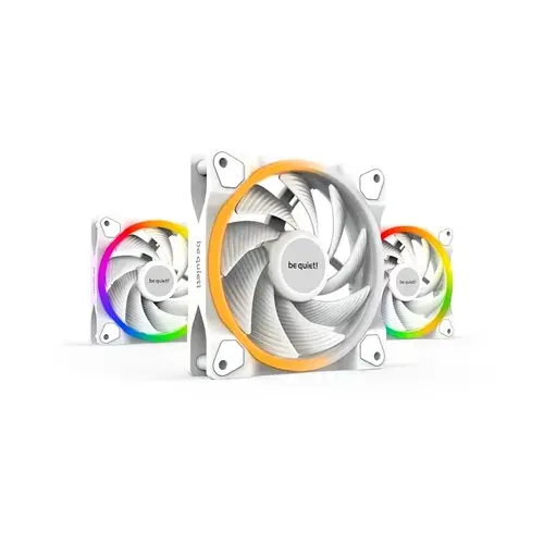 Set 3 ventilatoare be quiet! LIGHT WINGS WHITE, 120mm, PWM, ARGB (Alb)