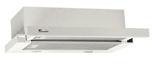 Hota Telescopica Incorporabila Tornado Sondo 700 (60), 1 motor, latime 60 cm, 2 viteze, absorbtie 700 m3/ora (Alb)