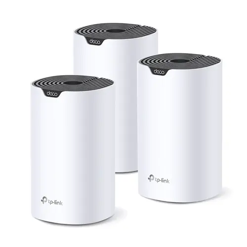 Sistem Mesh Wi-Fi TP-Link Deco S7(3-pack), AC1900, Dual-Band, 3x3 MU-MIMO, cu acoperire completa pentru casa