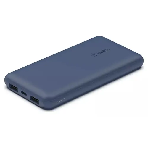 Acumulator Extern Belkin, 10000 mAh, Boost Charge, 15W, 3 porturi Type-C/2x USB, Cablu Type-C (Albastru)