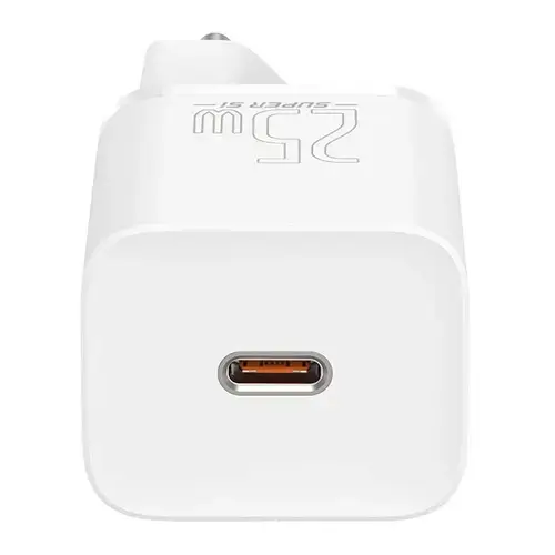 Incarcator retea Baseus Super Si, 25W, USB Type-C, 5V/3A (Alb)
