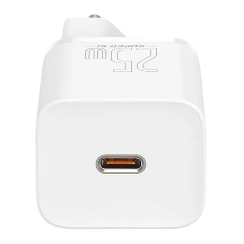 Incarcator retea Baseus Super Si, 25W, USB Type-C, 5V/3A (Alb)