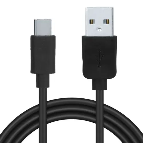 Cablu de date Spacer, USB 2.0 (T) la Type-C(T), PVC 2.1A, 1.8m, Negru