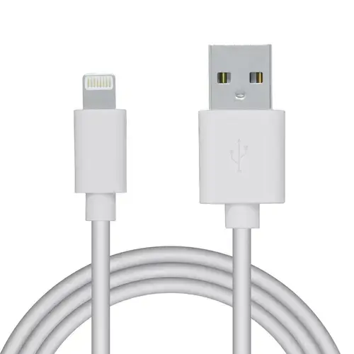 Cablu de date Spacer, USB 2.0 (T) la Lightning (T) pentru iPhone, PVC, retail pack, 0.5m, Alb