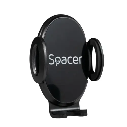Suport auto Spacer, ventilatie prin clips prindere laterala rotire 360, Negru
