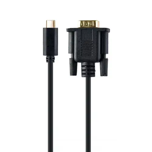 Cablu Gembird A-CM-VGAM-01, USB-C la VGA, 2m (Negru)