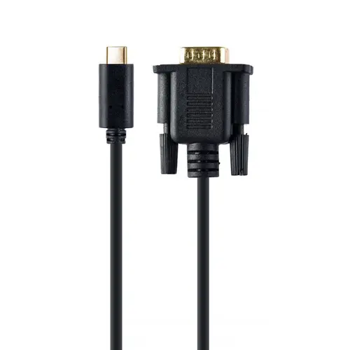 Cablu Gembird A-CM-VGAM-01, USB-C la VGA, 2m (Negru)
