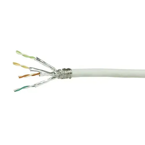 Rola cablu S/FTP Logilink CPV0039, Cat6, cupru-aluminiu, 100 m, AWG23, dublu ecranat, Alb