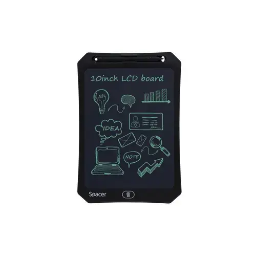 Tableta led pentru scris si desenat, Spacer, 10 inch, SPTB-LED-10 (Negru)