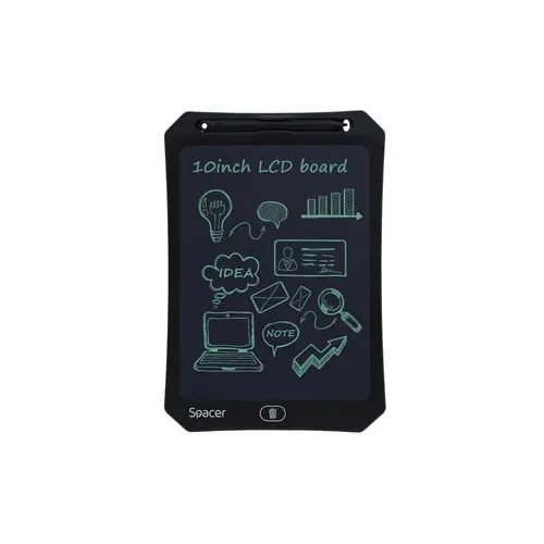 Tableta led pentru scris si desenat, Spacer, 10 inch, SPTB-LED-10 (Negru)