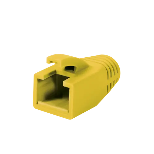 Set mansoane de protectie mufe RJ-45 Logilink MP0035Y, pentru cablu UTP, FTP, SFTP, Cat6, RJ-45 tata, plastic, 50 bucati, Galben