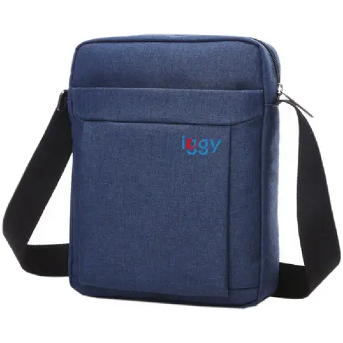 Geanta crossbody Iggy, 1 bretea, 1 compartiment principal,1 compartiment frontal, 21x26x5.6cm, polyester, Albastru