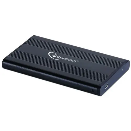 HDD enclosure Gembird for 2.5'' SATA - USB 2.0, Aluminium, Negru