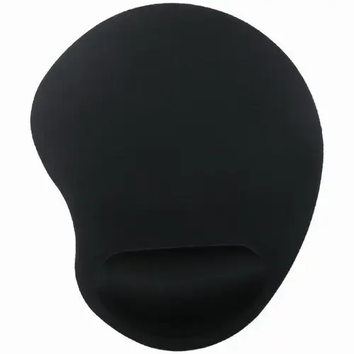 Mousepad Gembird, cauciuc si material textil, 240 x 200 x 4 mm, Suport ergonomic, Negru, MP-ERGO-01