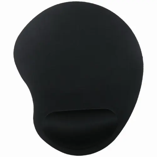 Mousepad Gembird, cauciuc si material textil, 240 x 200 x 4 mm, Suport ergonomic, Negru, MP-ERGO-01