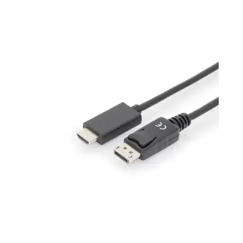 Cablu Assmann AK-340303-030-S, Displayport/HDMI, 4K/60Hz, 3m, Negru