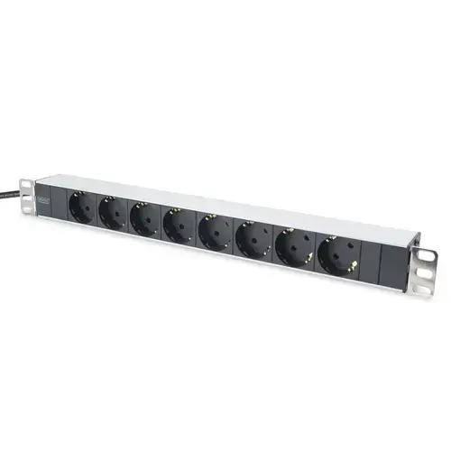 Prelungitor PDU Digitus DN-95401, 8 prize Schuko, 16A (Negru)