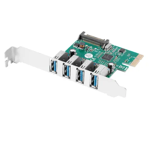 Card de extensie Lanberg 42453, PCI Express - 4 x USB 3.1,  suport Low Profile