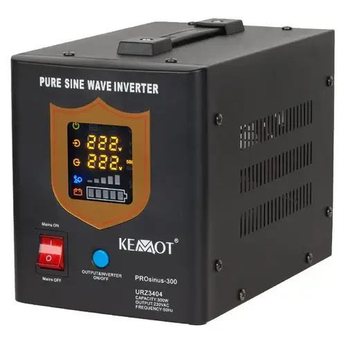 UPS Kemot URZ3404B Sinus Pur 300W 12V, pentru centrale termice (Negru)
