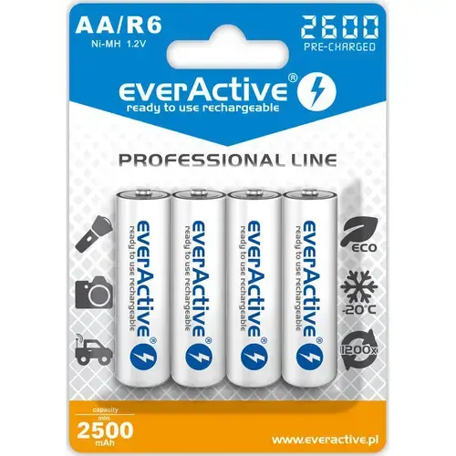 Acumulatori Everactive , R6, AA 2600 MAh Professional Line, 4 Bucati