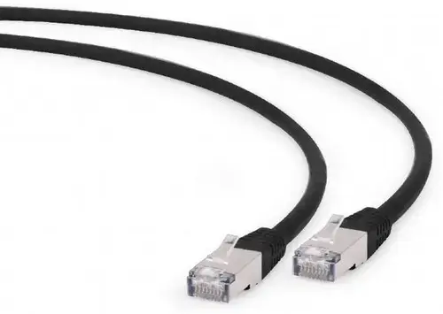 Cablu FTP Gembird PP6A-LSZHCU-BK-0.25M, Patchcord, CAT.6a, 0.25 m (Negru)