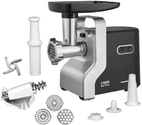 Masina de tocat Heinner Weston MG-2100BKSL, 2100W (Negru/Argintiu)