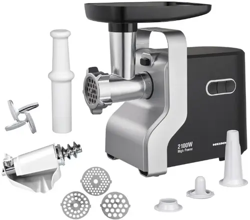 Masina de tocat Heinner Weston MG-2100BKSL, 2100W (Negru/Argintiu)