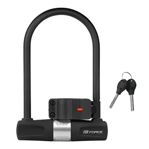 Antifurt U-lock Force cu suport de prindere 11.5x18.9cm Negru
