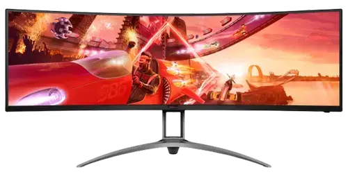 Monitor Gaming VA LED AOC 48.8inch AG493UCX2, DQHD (5120 x 1440), HDMI, DisplayPort, AMD Freesync Premium Pro, Nvidia G-Sync Compatible, Ecran Curbat, Boxe, 165Hz, 1ms (Negru)