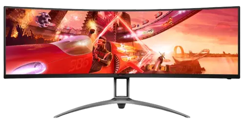 Monitor Gaming VA LED AOC 48.8inch AG493UCX2, DQHD (5120 x 1440), HDMI, DisplayPort, AMD Freesync Premium Pro, Nvidia G-Sync Compatible, Ecran Curbat, Boxe, 165Hz, 1ms (Negru)