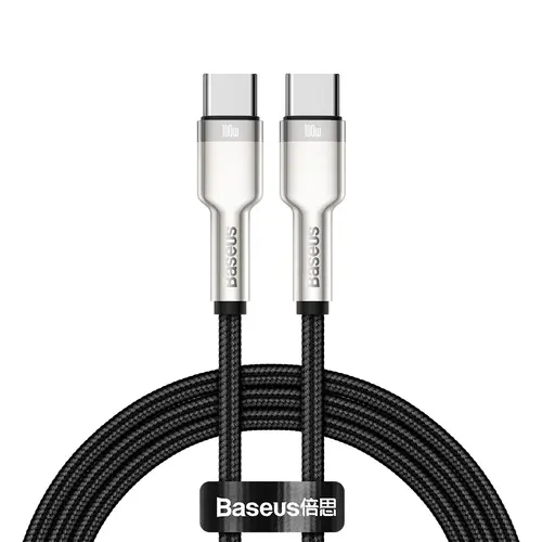Cablu de date Baseus, USB-C - USB-C, 1m, Negru