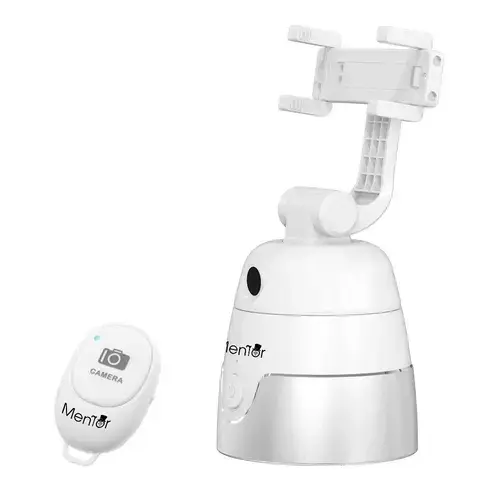 Tracking suport smart Mentor pentru Telefon cu camera, difuzor, bluetooth, telecomanda, 280°, Alb