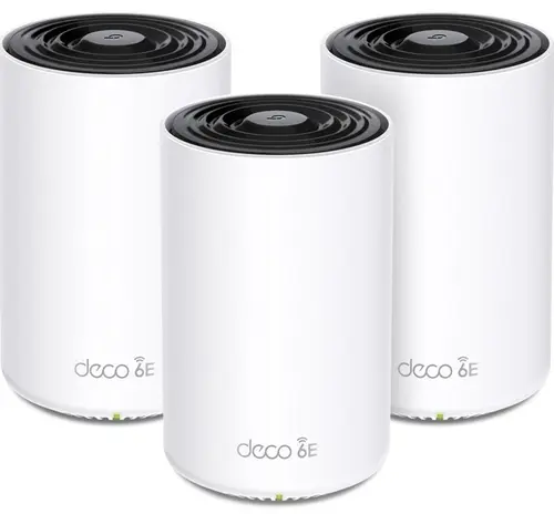 Sistem Wi-Fi Mesh Tp-Link Deco XE75(3-pack), AXE5400, Tri-Band Gigabit, Wi-Fi 6E (Alb)