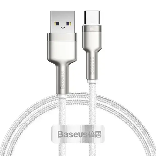 Cablu de date USB/ USB - C, Baseus, Cafule Series, 66W, Alb, 1m