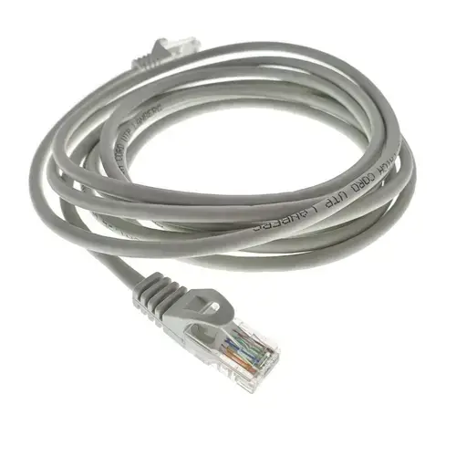 Cablu UTP Lanberg 42250, cat 5e, mufat 2xRJ45, lungime 3m, AWG 26, 100 MHz, de legatura retea, ethernet, Gri