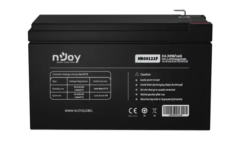 Acumulator UPS nJoy HR09122F, 12V /9Ah, conectori F2